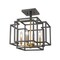 Z-Lite Titania 4 Light Semi Flush Mount, Bronze + Olde Brass 454SF-BRZ-OBR - alternate 3